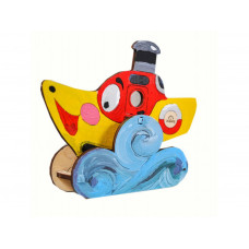 Деревянная модель-раскраска для детей UGears 4Kids Пароход