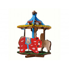 Деревянная модель-раскраска для детей UGears 4Kids Карусель